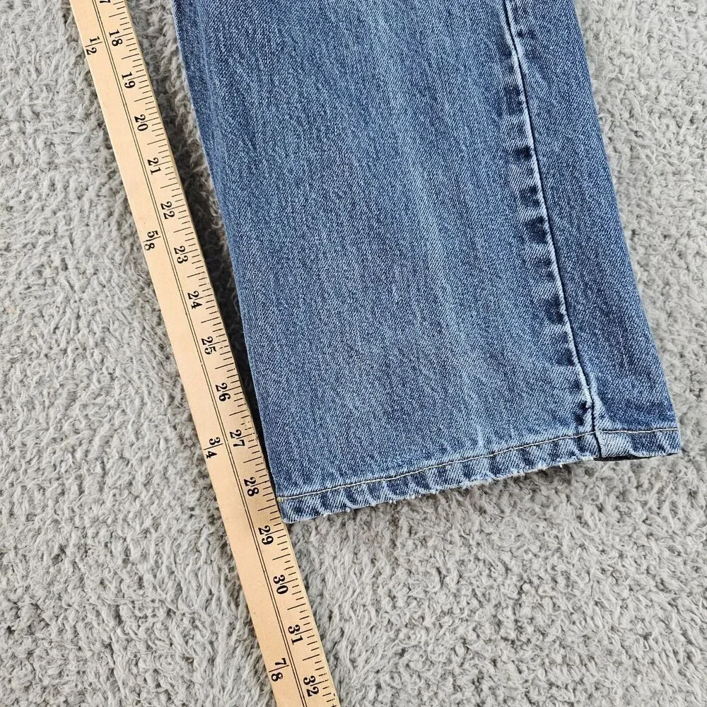 Harley Davidson Jeans Men 32x29 Blue Denim Distressed Biker Grunge Skater Cotton
